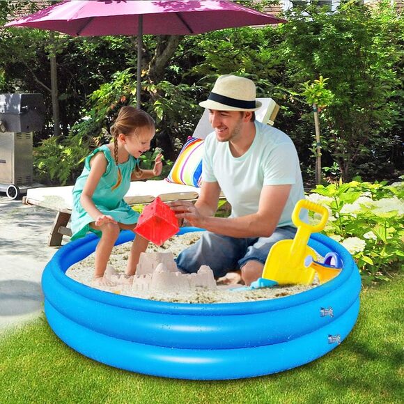 Inflatable Kiddie Pool with Sprinkler for Kids - 120cm 60" Baby Pool for Summer - Picture 7 of 16